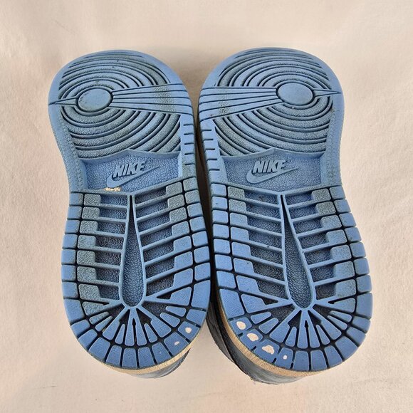 Nike Air Jordan 1 Retro High Shoes Kids 12C White Blue Black Sneaker University - Picture 9 of 12